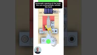 Automatic opening of the hook autocad engineering mechanism machine mechanical 3d solidworks [upl. by Westleigh]