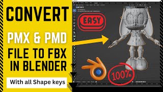 how to convert pmx model to fbx amp c4d format  with all shape keys  convert pmx to fbx [upl. by Atilol751]