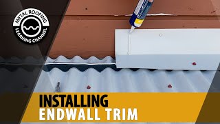 Endwall Flashing Installation On A Metal Roof EASY Installation Video Wall Flashing On Metal Roof [upl. by Mosora]