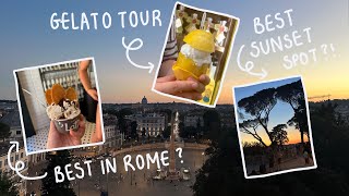 ROME GELATO TOUR  INSANE sunset spotDay 2 [upl. by Salangia603]