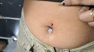 Belly Piercing Done🤟 piercing belly bellypiercing viralvideo [upl. by Elinet]