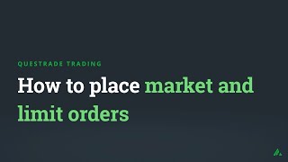 How to place a market and limit order [upl. by Delfeena]