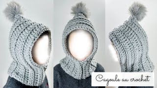 Comment faire une cagoule au crochet en SEULEMENT 2H 🧶 Tuto crochet facile rapide 🧶 Toutes tailles [upl. by Aynor]