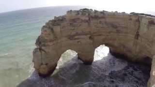 Praia da Marinha Beach Algarve View From Above 1080p HD [upl. by Sivet]