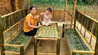 How to design simple tables and chairs from bamboo  Single mom [upl. by Peterec529]