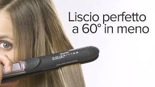 TUTORIAL CAPELLI Liscio perfetto a 60° con la Piastra bellissima Intellisense [upl. by Marrilee]