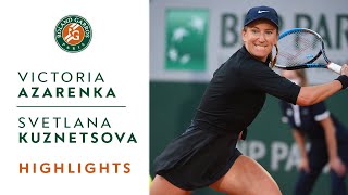 Victoria Azarenka vs Svetlana Kuznetsova Round 1 Highlights  RolandGarros 2021 [upl. by Cesare]