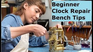 Clock Repair basics for the beginner Work bench tips for doing clock repair How to get started [upl. by Ydnarb]