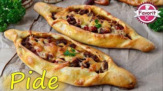 🔵 Pide hazırlanması  Ətli pide resepti  Türk pidesi necə hazırlanır [upl. by Ntsud]