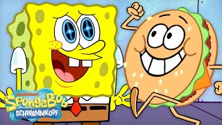 SpongeBob  Alle Krabbenburger in den NEUEN SpongeBobFolgen  60 Minuten  SpongeBob Schwammkopf [upl. by Enyahc]