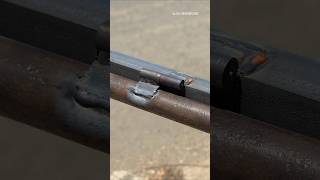 best new tricks for welding hinges on pipes weldingtipsandtricks shorts ironwelding [upl. by Inaflahk]