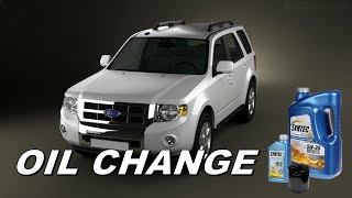 HOW TO CHANGE OIL FORD ESCAPE IN 2 MINUTES 2008 2009 2010 2011 2012  HOW TO RESET OIL LIFE ESCAPE [upl. by Pazia647]