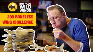 I was Challenged to EAT 200 Boneless Wings at BWW  2024 Restaurant Challenge 3 [upl. by Ahdar]