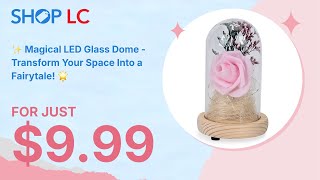 Pink Rose Glass Dome LED Light Decoration 59quotx31quot [upl. by Ballard]