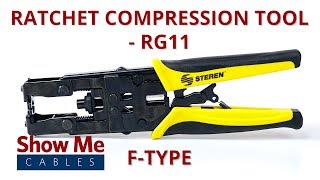 Ratchet Compression Tool for RG11  F Type 93100101 [upl. by Wallack]