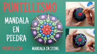 Como pintar mandalas en piedras  How to paint mandalas in stones [upl. by Neyr]