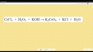 CrCl3H2O2KOHK2CrO4KClH2O [upl. by Aissila]