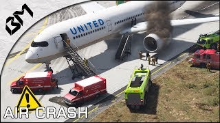 GTA 5  FIREFIGHTER MOD  AVION EN FEU  POMPIERS D’AÉROPORT [upl. by Theran]