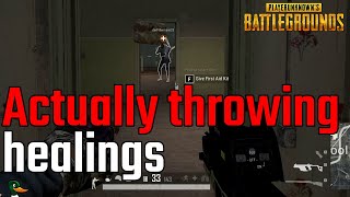 Someone actually THROWING healings PUBG [upl. by Doowron]