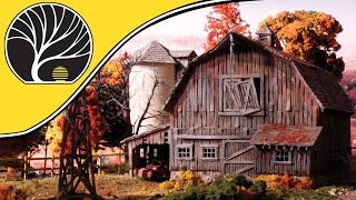 Old Weathered Barn  PreLit HO Scale BuiltampReady®  Woodland Scenics® [upl. by Aneehsyt219]