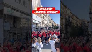 Stuttgarter Fanmarsch in Madrid 170924 VFB RMAVFB Stuttgart Madrid stuttgartinternational [upl. by Kerekes]