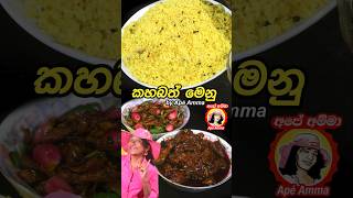 රසම රස කහබත් මෙනු එක Sri lankan Yellow rice menu by Apé Amma [upl. by Ayanej]