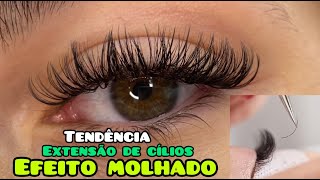 COMO FAZER EFEITO MOLHADO TENDÊNCIA EXTENSÃO DE CÍLIOS [upl. by Natalee]