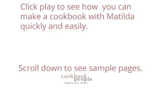 1 Minute Matildas Cookbook Software Demo Video  CookbookPeoplecom [upl. by Ilamad824]