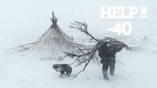 Extreme winter snow storm 40° Solo Camping 4 Days  Snowstorm Tent Inside Tent Winter Camping [upl. by Renfred]