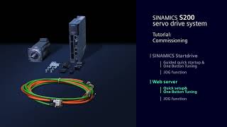 Tutorial video commissioning for SINAMICS S200 servo drive system [upl. by Itirahc804]