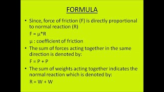 Relation between Force of Friction and Normal Reaction [upl. by Ailaro]