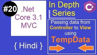 20 Temp Data  Difference between ViewBag ViewData and TempData NET Core 31 MVC Tutorial  Hindi [upl. by Ahsien231]