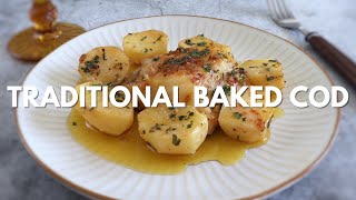 Traditional baked cod Recipe  Food From Portugal [upl. by Emerson]