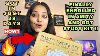 Finally Enrolled🔥amp got study kit from Amity Online  Unboxing books of Amity online MBA🔥 [upl. by Pelag]