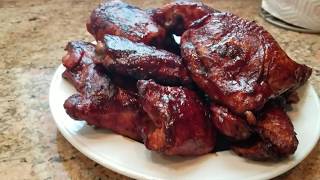 BBQ Chicken Thighs on a Pellet Grill  The Backyard Griller [upl. by Atnas]