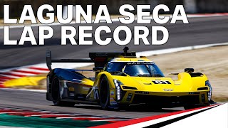 LAP RECORD  Laguna Seca in 11244  Sebastien Bourdais Qualifying Lap in the Cadillac VSeriesR [upl. by Burl]