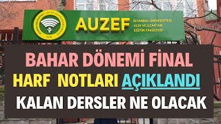 AUZEF Final Sınavı Harf Notları Açıklandı Harf Notları Neyi İfade Ediyor [upl. by Hallie]