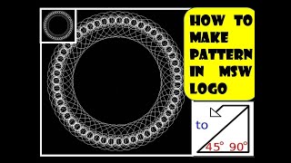 How to make a Pattern in MSW LogoMSW LOGO command for PatternMSW logo command for class 4 amp 5 [upl. by Arawaj815]