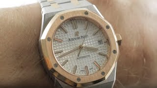 Audemars Piguet Royal Oak 37MM 15450SROO1256SR01 Luxury Watch Review [upl. by Lawler328]