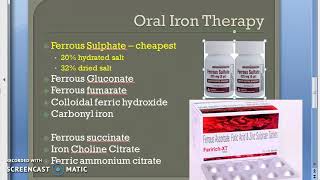 Pharmacology 638 a Iron Therapy Oral HeManTinic Ferrous Sulphate gluconate fumarate [upl. by Zakaria]