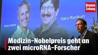 MedizinNobelpreis geht an zwei microRNAForscher  kronetv NEWS [upl. by Nomrej]