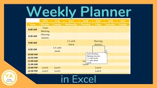 How to Make a Weekly Schedule in Excel  Tutorial [upl. by Liag]