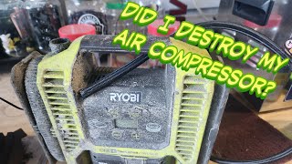 Ryobi Tire inflator hose repair DoubleTroubleGarage [upl. by Shannah753]