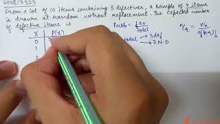 From a lot of 10 items containing 3 defectives a sample of 4 items is drawn at random without r [upl. by Natasha]