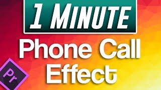 Premiere Pro  How to do Phone Call Voice Effect [upl. by Eilac]