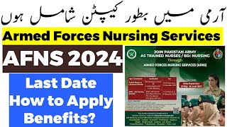 AFNS 2024Apply NowArmed Forces Nursing ServiceAFNS InitialTestAFNS 2024 RegistrationArmyNursing [upl. by Mohandis160]