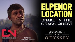 Assassins Creed Odyssey  Elpenor Location  Snake in the Grass quest [upl. by Nosirb]