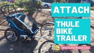 How to Attach a Thule Bike Trailer to ANY BIKE shorts [upl. by Mehelhteb]