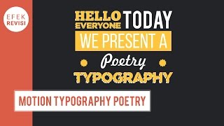 Motion Typography Poetry [upl. by Alleacim]