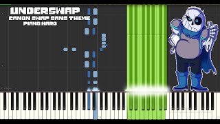 Canon underswap sans theme from Underswap  Hard mode Piano Tutorial Midi visualizer [upl. by Albin669]